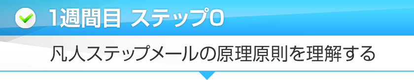 1週間目:ステップ0 メールマーケティング2.0の原理原則を理解する