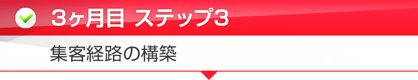 3ヶ月目:ステップ3集客経路の構築